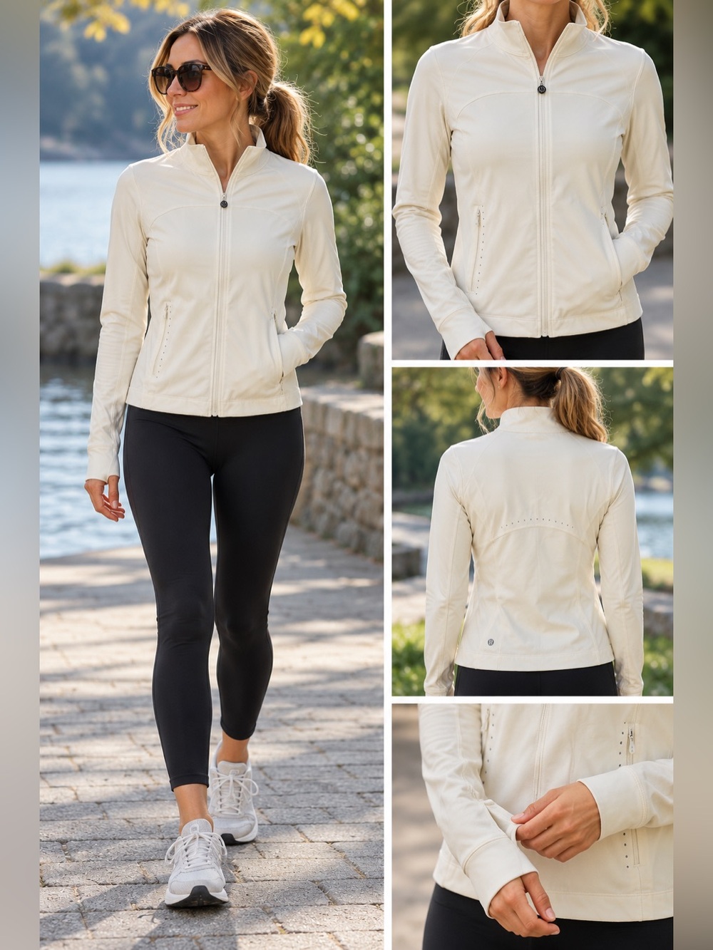 lululemon Lightweight UVP Run Jacket - Cream color